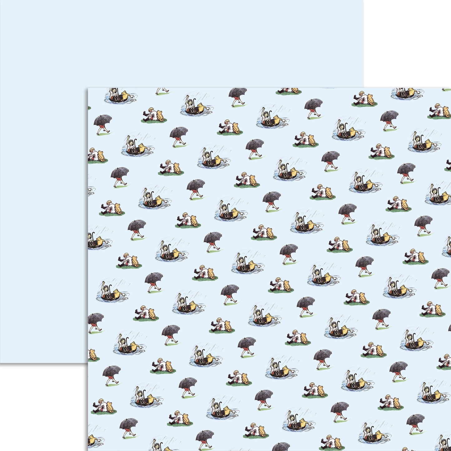 Reminisce Winnie the Pooh Little Prints: Play in the Rain DS Paper (1 Sheet)