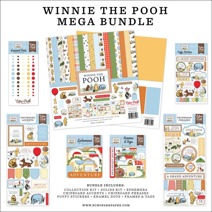 Echo Park Winnie The Pooh 12"X12" Mega Bundle
