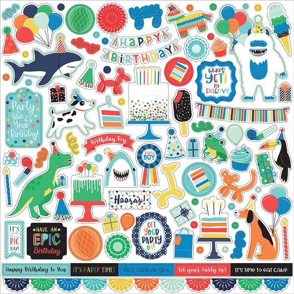 It's Your Birthday Boy Element  Stickers