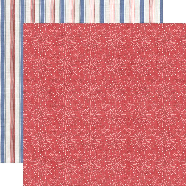 Echo Park Yankee Doodle Fireworks And Stars DS Paper (1 Sheet)