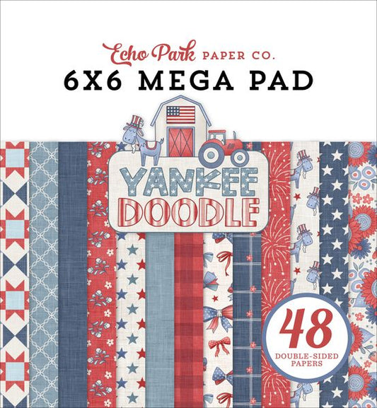 Echo Park Yankee Doodle Cardmakers 6X6 Mega Pad