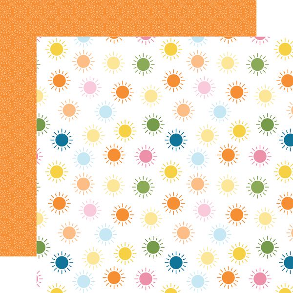 Echo Park You Are My Sunshine Colorful Suns 12x12 DS Patterned Paper (1 Sheet) (1 Sheet)