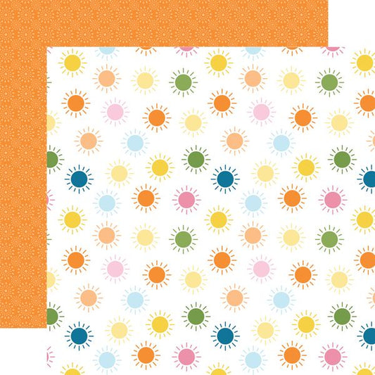 Echo Park You Are My Sunshine Colorful Suns 12x12 DS Patterned Paper (1 Sheet) (1 Sheet)