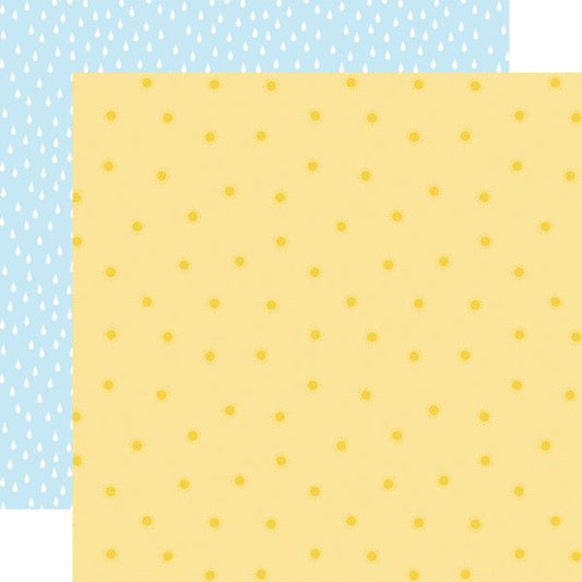 Echo Park You Are My Sunshine Yellow Sunny Sky 12x12 DS Patterned Paper (1 Sheet) (1 Sheet)
