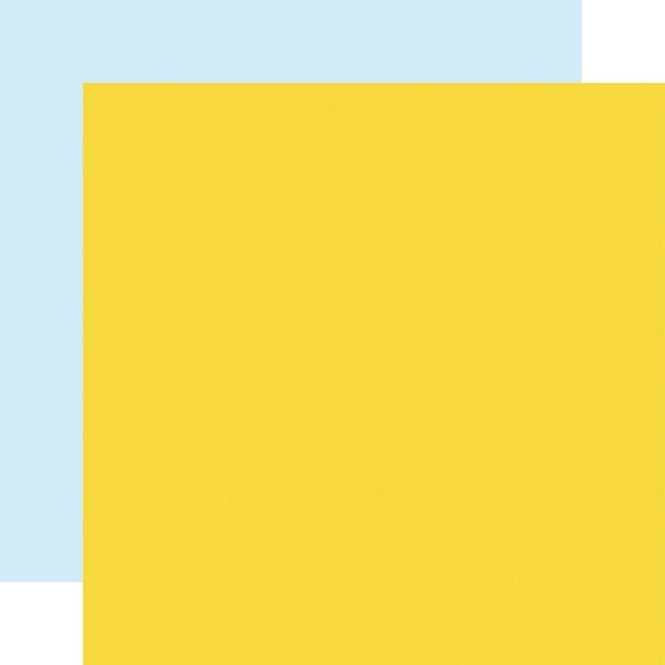 Echo Park You Are My Sunshine Yellow / Lt. Blue 12x12 Coordinating Solid Paper (1 Sheet) (1 Sheet)