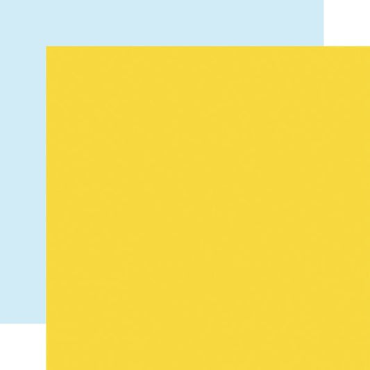 Echo Park You Are My Sunshine Yellow / Lt. Blue 12x12 Coordinating Solid Paper (1 Sheet) (1 Sheet)