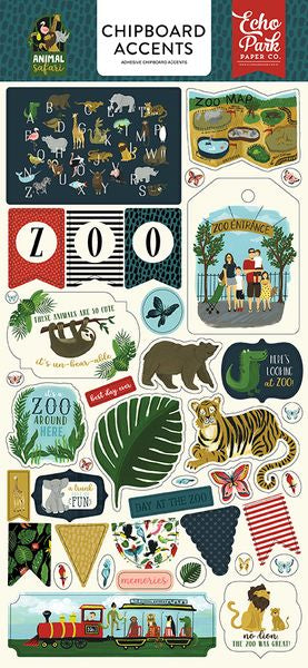 Echo Park Paper Animal Safari 6x13 Chipboard Accents