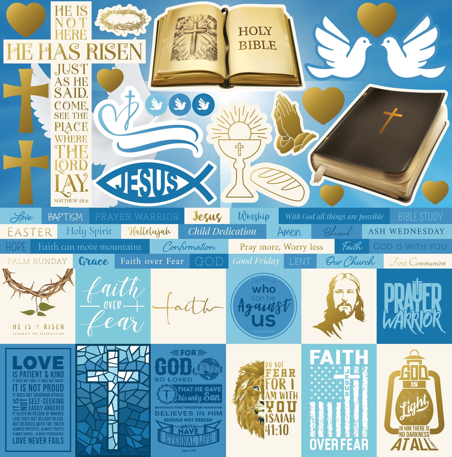 Reminisce Faith 12x12 Sticker