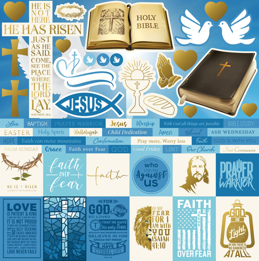 Reminisce Faith 12x12 Sticker