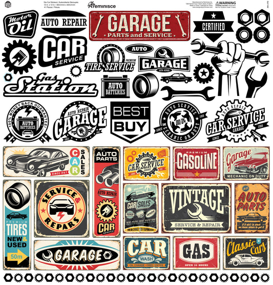 Reminisce Garage Life 12x12 Sticker