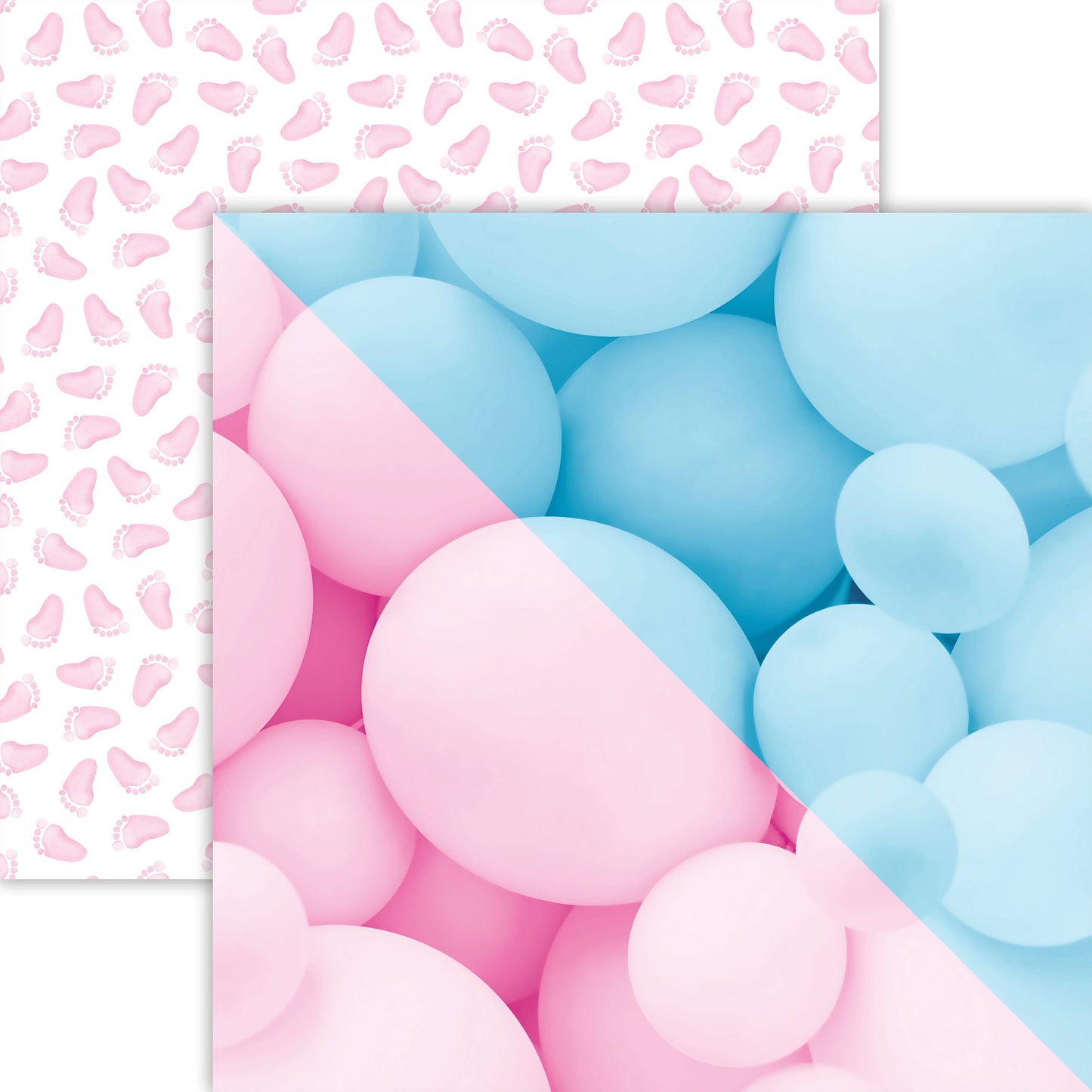 Reminisce Gender Reveal: Pastel Balloons 12x12 DS Paper (1 Sheet)