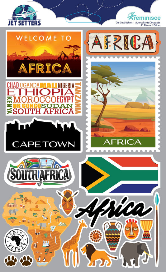 Reminisce Africa 3D Jetsetters Stickers