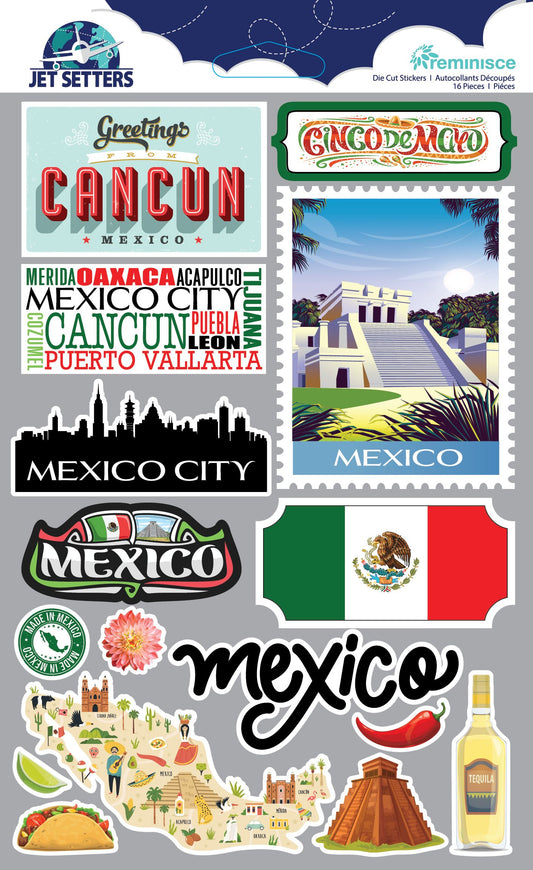 Reminisce Mexico 3D Jetsetters Stickers