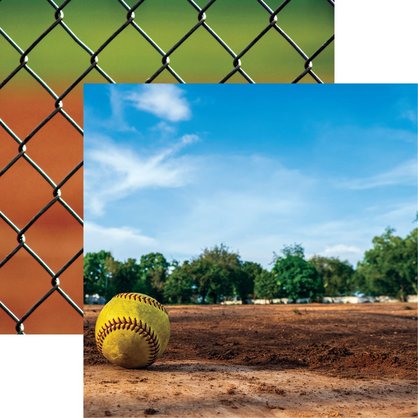 Reminisce Let's Play Softball: Play Ball 12x12 DS Paper (1 Sheet)
