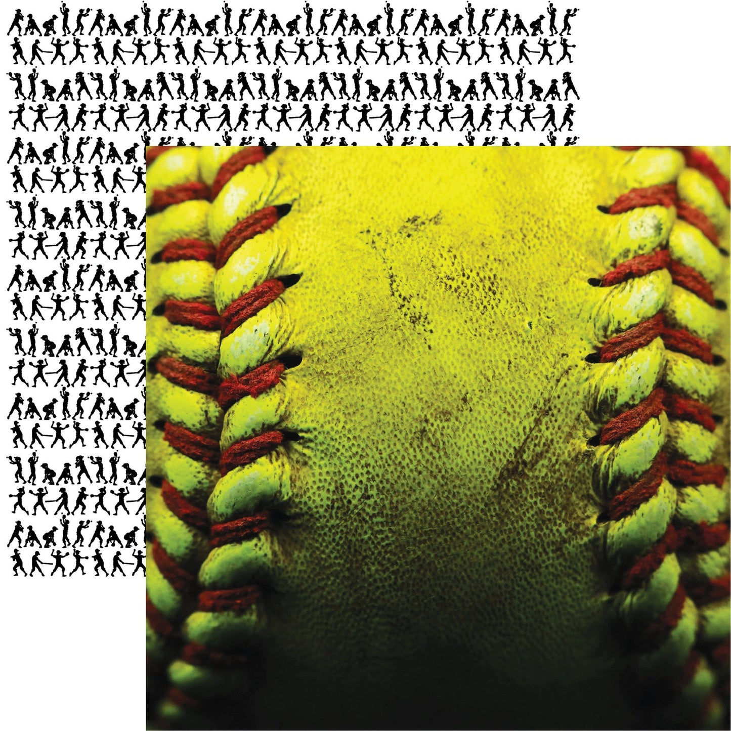 Reminisce Let's Play Softball: Softball 12x12 DS Paper (1 Sheet) 12x12 DS Paper (1 Sheet)
