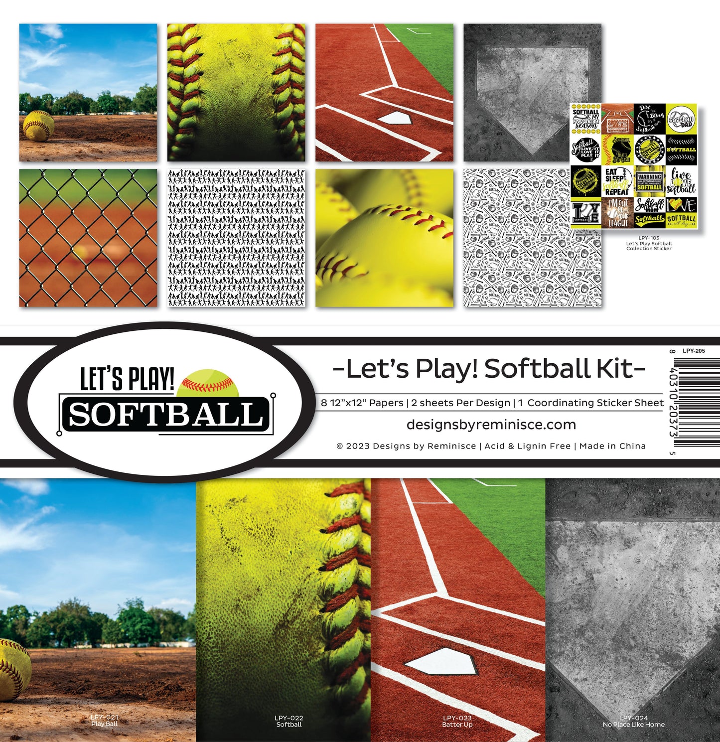 Reminisce Let's Play Softball Collection Kit