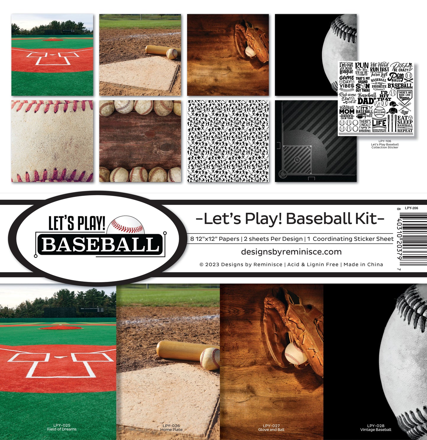 Reminisce Let's Play Baseball Collection Kit
