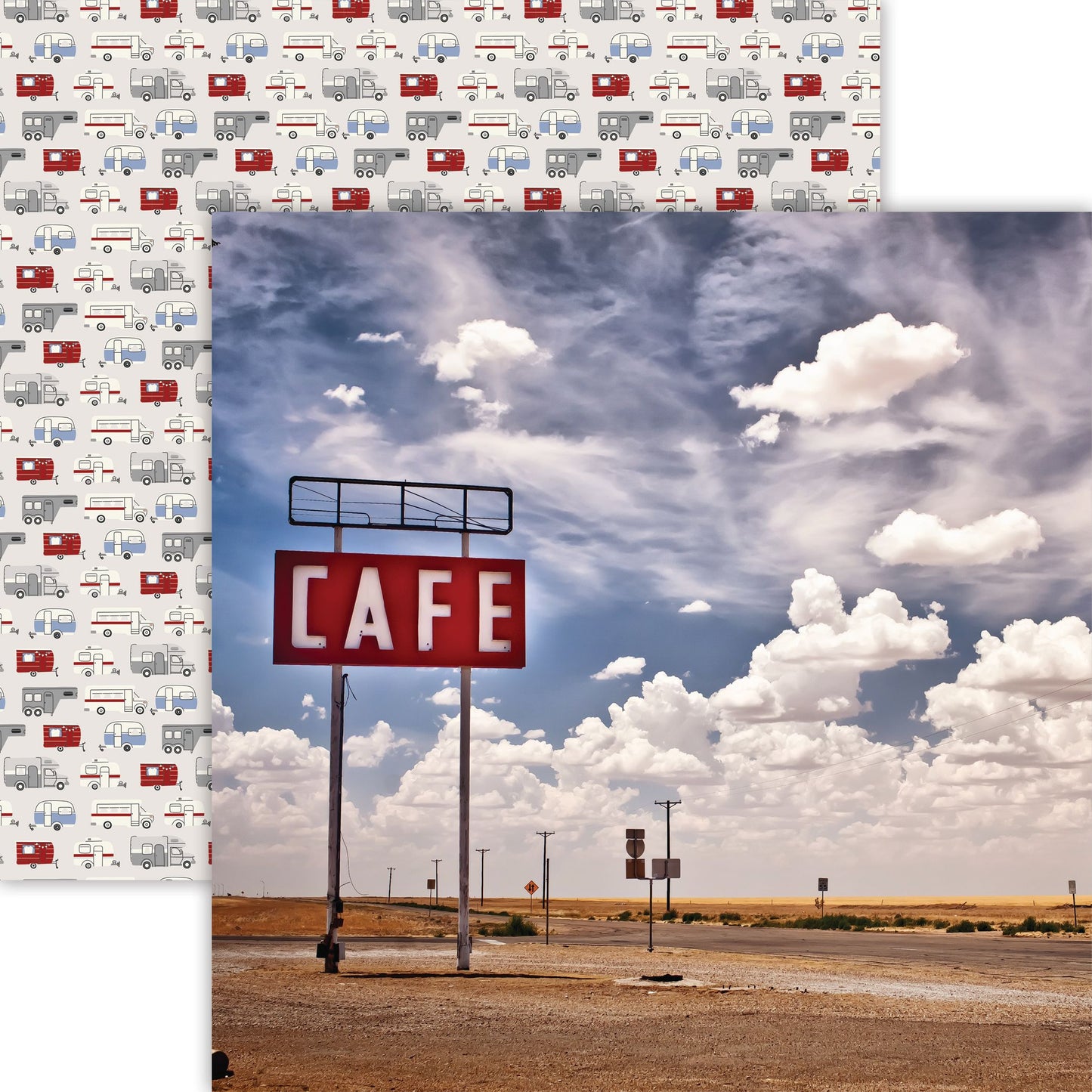Reminisce Road Life: Break 12x12 DS Paper (1 Sheet)