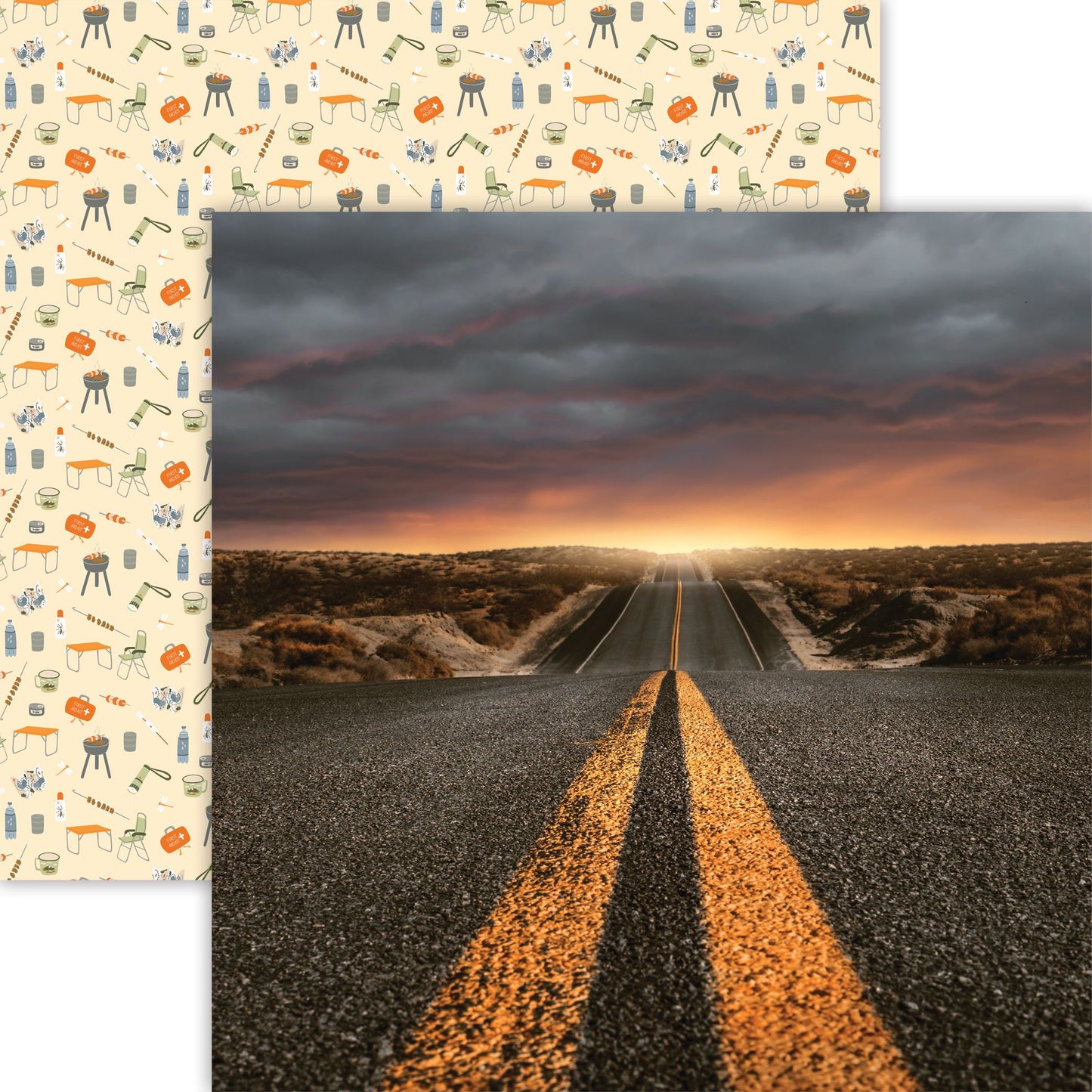 Reminisce Road Life: Hit the Road 12x12 DS Paper (1 Sheet)