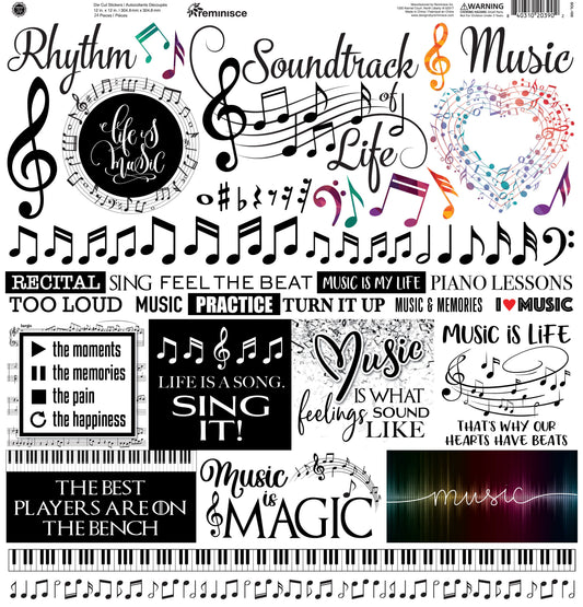 Reminisce Soundtrack of Life 12x12 Sticker